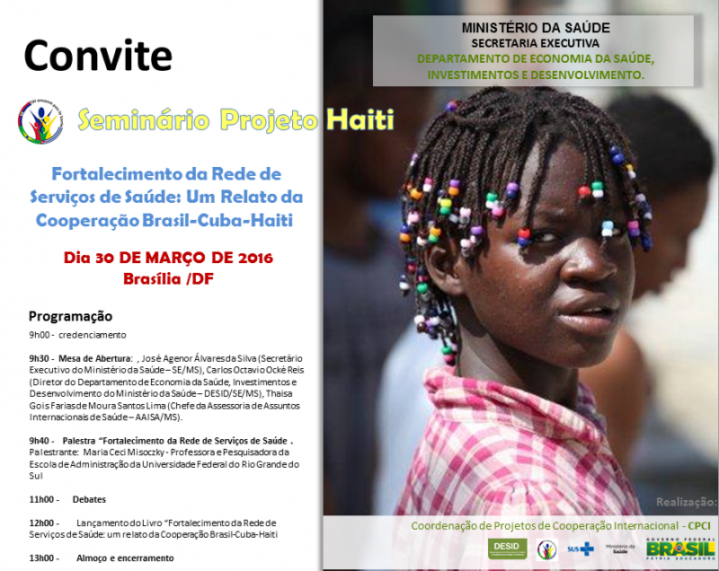 CONVITE Seminario projeto Haiti DESID